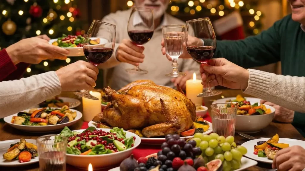 ceia-de-natal-saudavel-familia-brindando-mesa-farta