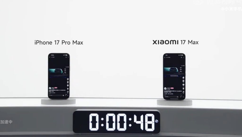 Xiaomi 17 Max arrasa iPhone 17 Pro Max em teste de bateria épico